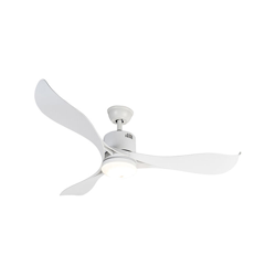 QAZQA Ventilatori da soffitto kolm - Moderno - Acciaio,Vetro,Plastico - Bianco - Tondo Non sostituibile Max. 1 x 18 Watt precio