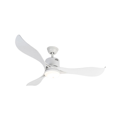 QAZQA Ventilatori da soffitto kolm - Moderno - Acciaio,Vetro,Plastico - Bianco - Tondo Non sostituibile Max. 1 x 18 Watt