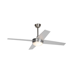 QAZQA Ventilatori da soffitto roar - Moderno - Vetro,Acciaio - Grigio/Acciaio - Tondo Max. 2 x Watt en oferta