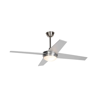 QAZQA Ventilatori da soffitto roar - Moderno - Vetro,Acciaio - Grigio/Acciaio - Tondo Max. 2 x Watt