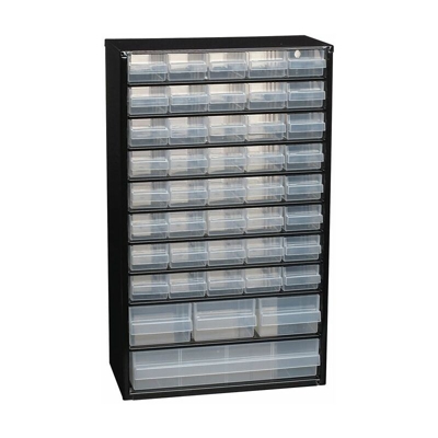 raaco Rivista di minuteria B.306xT.150xH.510mm 44 Edizione con alloggiamento in acciaio a foro sospeso /PP