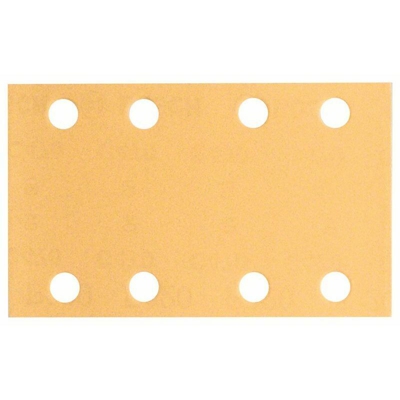 Bosch Foglio abrasivo C470, 80 x 133 mm, 100, 8 fori, velcro, confezione da 10 pz.