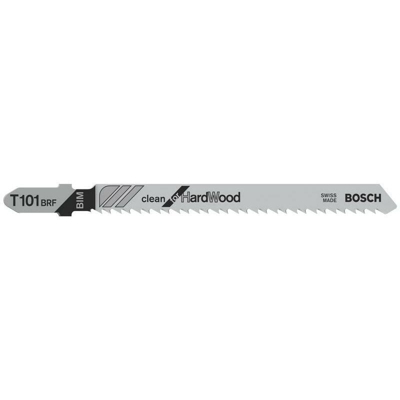 Bosch Lama per seghetto alternativo T 101 BRF Clean for Hard Wood, confezione da 25
