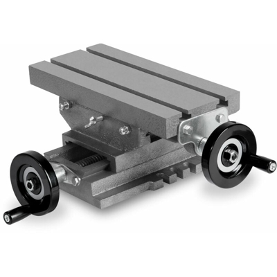5" Tavolo a croce per Fresatrice (Tavolo da lavoro 258 x 123 mm, Altezza di lavoro 115 mm, 2 Scanalature a T) - EBERTH
