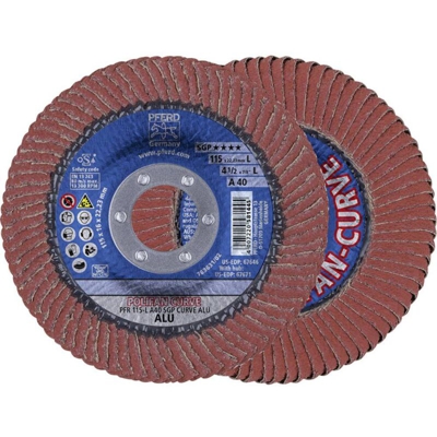 POLIFAN-disco INV 115-L A 40 Z SGP CURVE IN ALLUMINIO PFERD 67689048 Diametro 115 mm