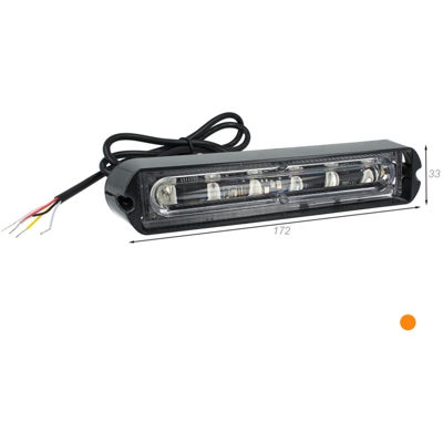 Lampada Luce Lampeggiante Led Strobo Arancione 12V 24V 6W Smd 3535 Segnalazione Emergenza Per Auto Trattore IP65 - CARALL