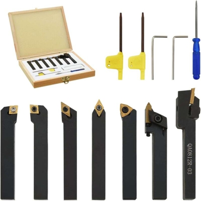 Vidaxl - Set di Utensili Indicizzabili per Tornitura 12 pz 8x8 mm 60 mm