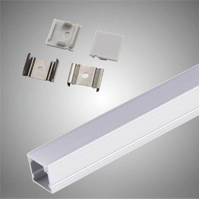 10x Profili in alluminio 2 Metri Cubic a Filo con Copertura in Plastica Opaca Bianca per strip led strisce - UNIVERSO
