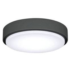 Plafoniera Led 12W Cornice Nera Applique Tondo Bianco Freddo 6500K - AIGOSTAR en oferta