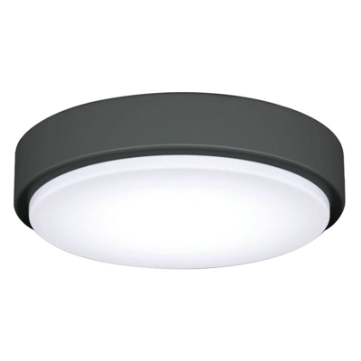 Plafoniera Led 12W Cornice Nera Applique Tondo Bianco Freddo 6500K - AIGOSTAR