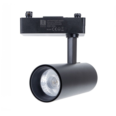 Faretto Led 15W per binario trifase Bianco Neutro 4000K colore nero - AIGOSTAR