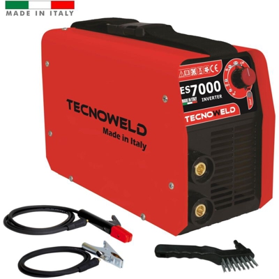Tecnoweld saldatrice inverter 200 a amp mod es 7000 + accessori e valigetta