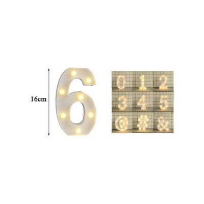 Lettere dell'alfabeto e Numeri LED 16 cm | 6 - SESAMALL