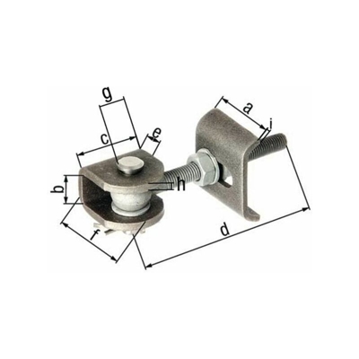 GAH Alberts Cerniera porta 50x20x20x45x120x25x45x6x6x5mm STA grezzo Btl.GAH