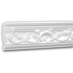 Cornice soffitto parete 150124F Profhome modanatura cornice flessibile modanatura tipo stucco stile rococò barocco bianco 2 m - PROFHOME DECOR precio
