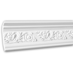 Cornice soffitto parete 150274F Profhome modanatura tipo stucco cornice flessibile modanatura stile rococò barocco bianco 2 m - PROFHOME DECOR precio