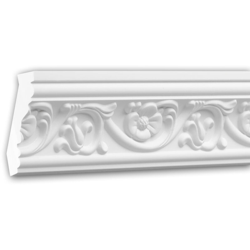 Profhome Decor - Cornice soffitto parete 150181F Profhome modanatura cornice flessibile modanatura tipo stucco design classico senza tempo bianco 2 m en oferta