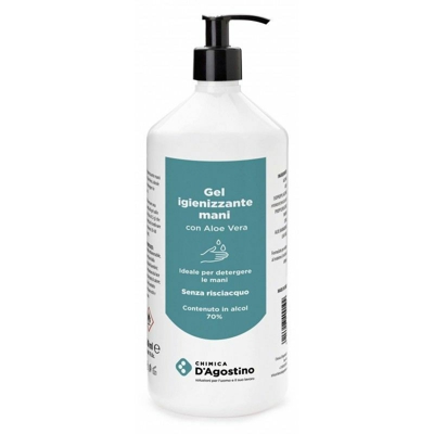 Scelti Da San Marco - Gel igienizzante detergente per mani con aloe vera > 12 flaconi da 1000 ml