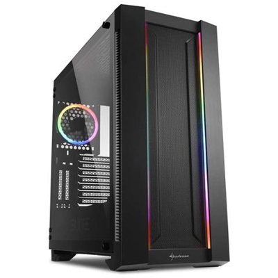 Case Elite Shark CA200M Full Tower ATX / CEB / EATX / EEB / Micro-ATX / Mini-ITX 2 Porte USB 3.0 Colore Nero (Finestrato)