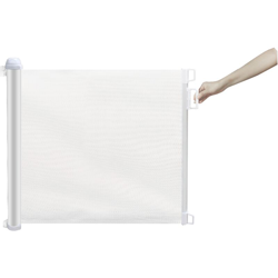 Cancelletto di sicurezza per bambini Bianco barriera avvolgibile 130x8x88h Luxe en oferta