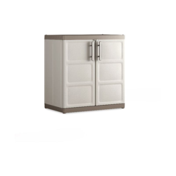 Keter mobile armadio armadietto in resina plastica basso con 2 ripiani 2 ante en oferta