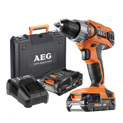 Trapano avvitatore aeg bsb 18g3 li-152c litio 18v 2 batterie