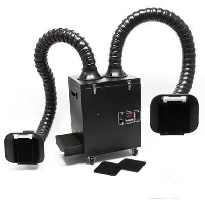 FEK-01 Assorbitore aspiratore estrattore di fumo a due bracci con illuminazione a LED - Aoyue