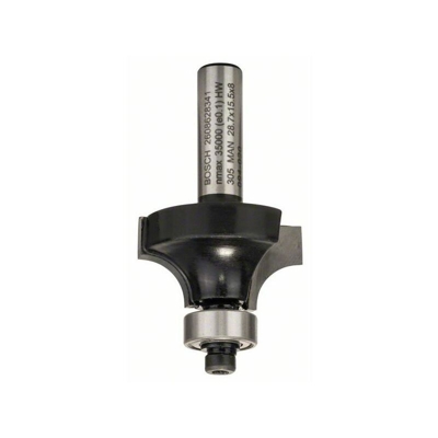 Bosch Fresa ad arrotondamento Standard per legno, 8 mm, R1 8 mm, L 15,2 mm, G 53 mm