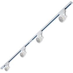 Biard Kit Binari LED a Singolo Circuito di 2 m (2 x 1 m) + 4 x Faretti LED 10W Dimmerabili – Bianco Caldo (3000K) en oferta