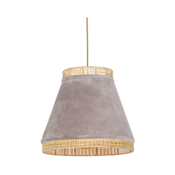 Lampada a sospensione frills - Rustico - Acciaio,Malacca,Tessuto - Beige/Oro/Ottone - Oblungo/Tondo Max. 1 x Watt - Qazqa características