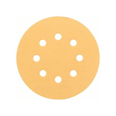 Bosch Foglio abrasivo C470 125 mm 120 grana 8 fori Velcro 50 pack per levigatrici orbitali casuali