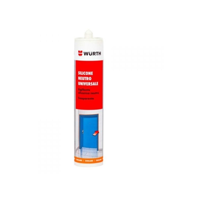 SILICONE SIGILLANTE NEUTRO UNIVERSALE TRASPARENTE 280ml - WURTH