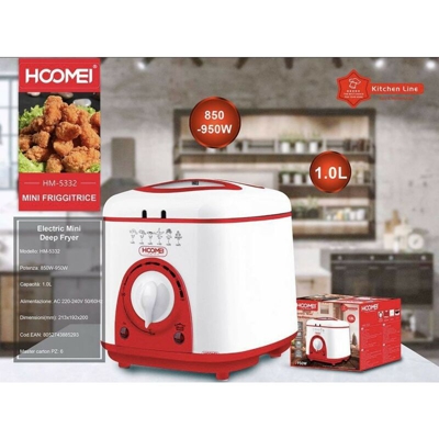 Hoomei - Mini friggitrice elettrica a olio 1 Litro HM-5332