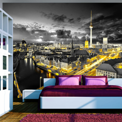 Fotomurale Berlino di notte cm 300x210 Artgeist precio