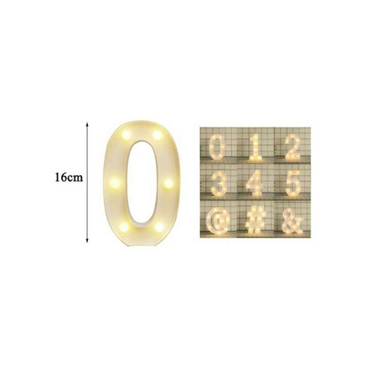Lettere dell'alfabeto e Numeri LED 16 cm | ZERO - SESAMALL