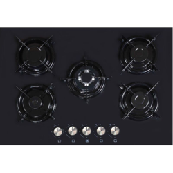 Argonauta - Piano cottura in vetro nero 5 fuochi con griglia in ghisa 50x75 cm características