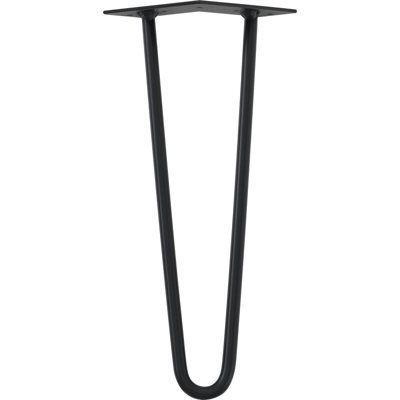 Hairpin Leg Gambe per tavolo robuste in un set di 4 d´acciaio - nero - 45 cm - 2 barre - [EN.CASA]