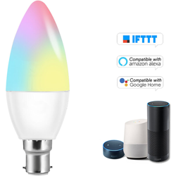 intelligente lampada V16-C WiFi LED intelligente candela lampada RGB + W applicata Alexa Google iniziale Lynx sprite pacchetto di controllo remoto precio