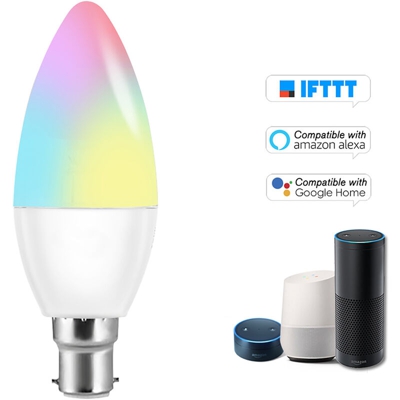intelligente lampada V16-C WiFi LED intelligente candela lampada RGB + W applicata Alexa Google iniziale Lynx sprite pacchetto di controllo remoto