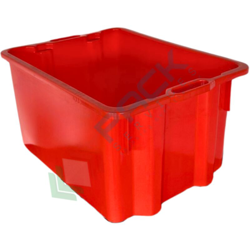 Cassa in plastica per alimenti sovrapponibile e impilabile capienza 50 litri con manici - Arancione - Mobil Plastic características