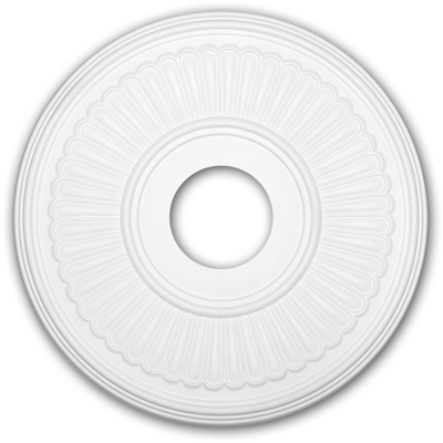 Rosone soffitto parete 156047 Profhome elemento decorativo elemento soffitto stile neoclassico bianco Ø 40,4 cm - PROFHOME DECOR