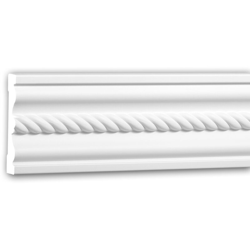 Cornice Parete 151373F Profhome modanatura tipo stucco cornice flessibile modanatura stile neoimpero bianco 2 m - PROFHOME DECOR en oferta