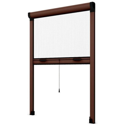 ZANZARIERA AVVOLGIBILE VERTICALE cm 120 x 250 marrone ral 8017 - IRS