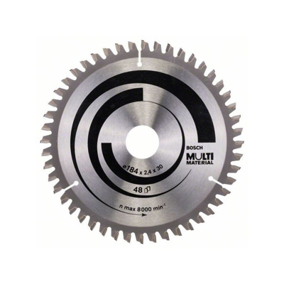 Bosch Lama per sega circolare Multi Material, 184 x 30 x 30 x 2,4 mm, 48