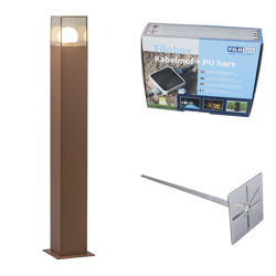 Palo da giardino denmark - Moderno - Alluminio,Plastico - Ruggine - Quadrato Max. 1 x Watt - Qazqa características