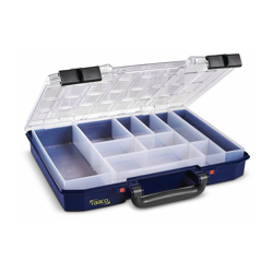 raaco Scatola d'assortimento B.337xP.278xH.57mm Parte inferiore PP/coperchio a.PC m.10 scompartimenti características