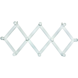 Calder Appendiabiti Legno Estensibile Posti 10 Bianco en oferta