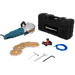 Scanalatrice da muro (Motore elettrico da 2500 watt, 6x Disco di taglio 150 mm, Profondità di taglio 45 mm, Pompa dellacqua, Custodia e accessori características