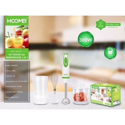 Kit Mixer a immersione 3 in 1 300W HM-6628T - HOOMEI
