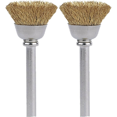 Dremel Spazzola in ottone 536 Filo di acciaio ottonato Ø gambo 3.2 mm 26150536JA 2 pz.